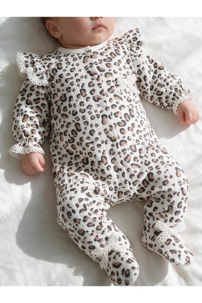 mandalinsbaby Leopard Jumpsuit with Patts