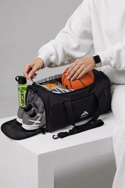 FOCUX Nil-08 Sports Bag Travel Bag Hand Suitcase Gym Sport Gym with Shoes Com...