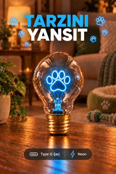 edewatt Pati Şeklinde Neon Dekoratif Masa Lambası Ampul Şeklinde Yeni Nesil A...