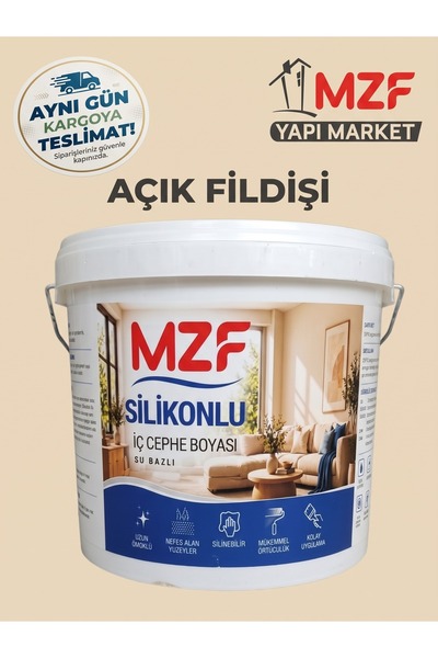 MZF Silikonlu Silinebilir Su Bazlı İç Cephe DUVAR Boyası KOKUSUZ - AÇIK FİLDİŞİ