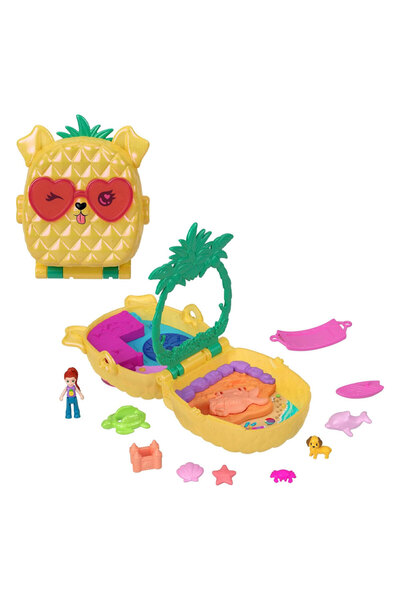 Polly Pocket Ananas Köpekçik Plajı Mini Oyun Seti JFV00