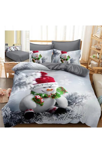 Ralex Lenjerie de Pat Finet 3D cu Motive Festive, 6 Piese, Cearșaf 220x230 cm...