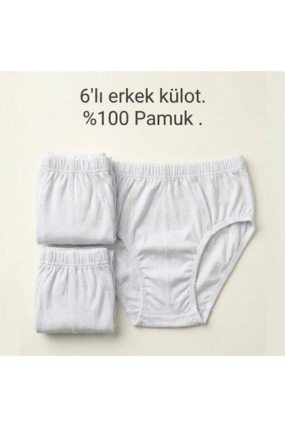 Genel Markalar 6'LI KÜLOT BEYAZ 3 BEDEN