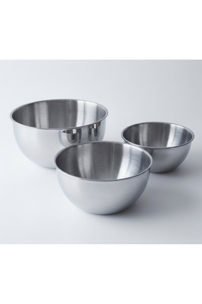 Arsel 304 Stainless Steel 3-Piece Whisk & Mixing Bowl Set – 18/10, Deep, With...
