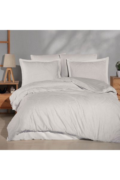 Clasy Lenjerie pat dublu Jacquard 100% Bumbac 6 piese, cearșaf pat 240x260 cm...