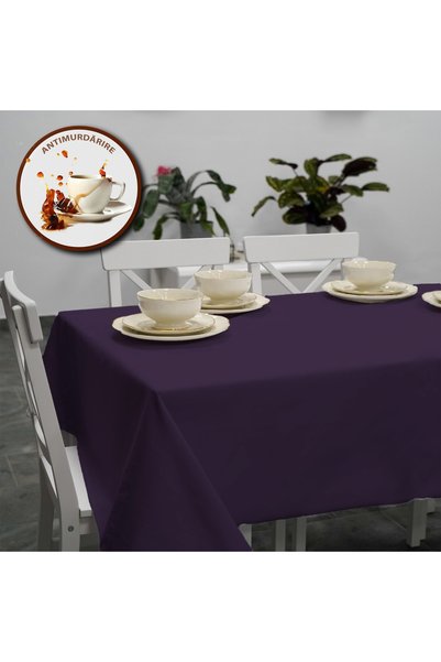 Ralex Față de masă anti-pete 100% bumbac 160 x 220 cm, violet uni