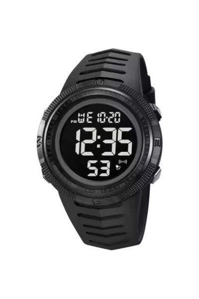 Skmei Ceas de mână bărbătesc, sport, casual, cu alarmă digitală, negru