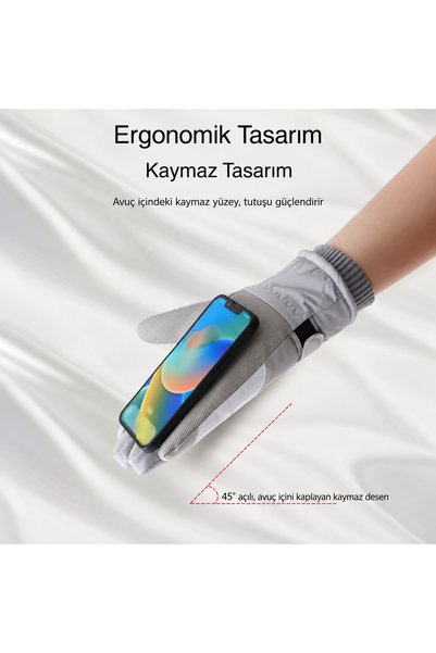 SkyWheel قفازات تزلج على الجليد للبالغين مقاومة للماء والرياح ومتوافقة مع شاشات اللمس - مقاس L