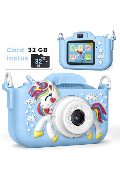 OEM Cameră Foto Digitală pentru Copii 3-8 Ani, Selfie, 5 Jocuri, Card SD 32GB...