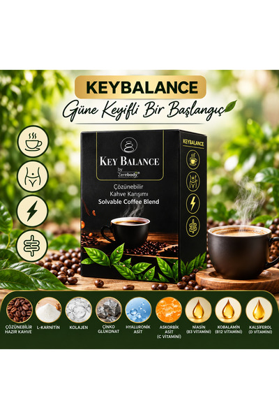 keybalance sağlık ve form KEYBALANCE (Zerobody) Bitkisel Lifli Kahve Karışımı...
