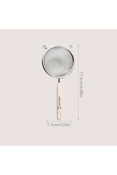 Choice S Beige Durable 304 Stainless Steel Residue Filter With Plastic Handle...