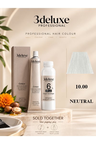 3Deluxe Professional Hair Color Cream & Cream Developer 20 vol.(6%) – 100 ml ...