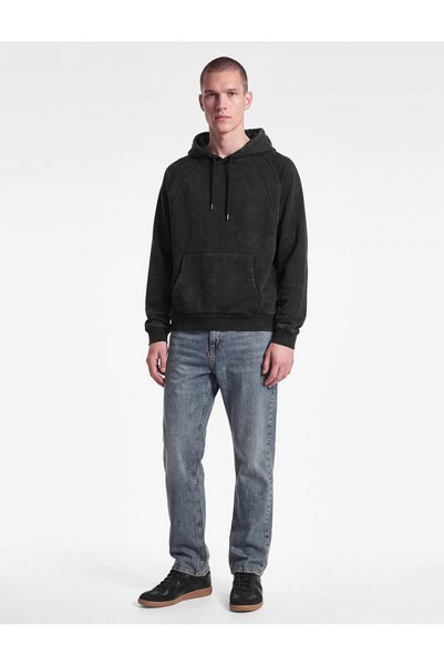 Koton Three-Thread Ribbed Comfortable Fit Long Sleeve Hooded Sweatshirt with ...