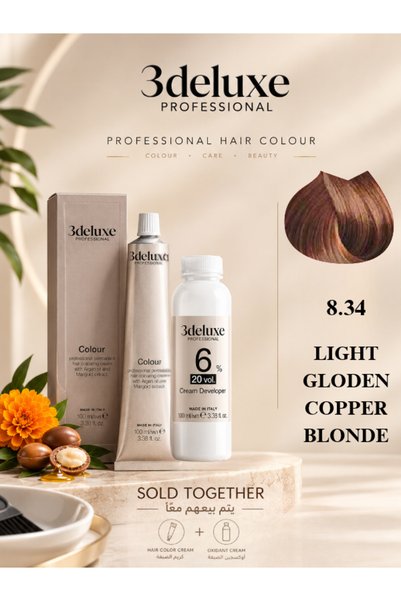 3Deluxe Professional Hair Color Cream & Cream Developer 20 vol.(6%) – 100 ml ...
