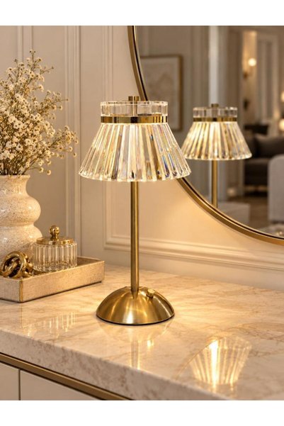 PEKİBU ŞAPKA MODEL DOKUNMATİK LED ABAJUR MASA LAMBASI 32 CM