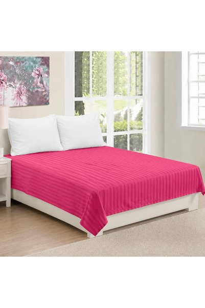 Kotonia Home Cearșaf, 100% bumbac, satin damasc, lățime dungi 1 cm, 220x240 c...