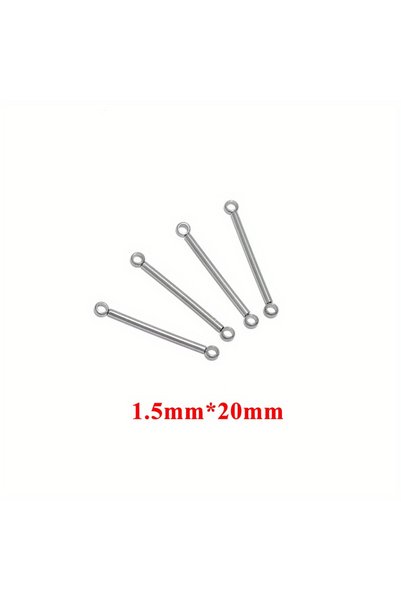 choice2 Silvery 20mm 10pcs Stainless Steel 20mm/30mm Bar Stick Connectors Gol...