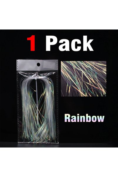 Choice Rainbow MNFT 1mm Corrugated Gliss Strands Saltwater Fishing Jig Hook S...