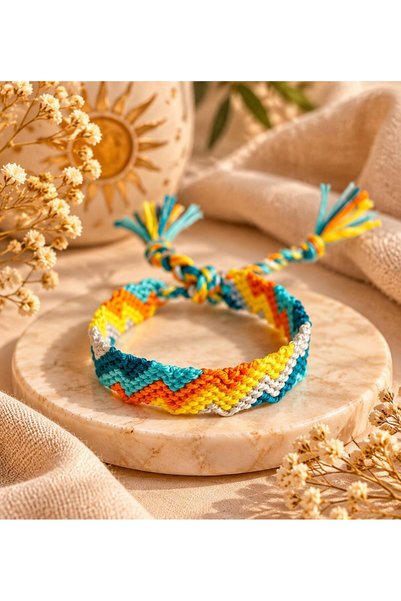 Bidüğüm Unisex Design Zigzag Pattern Bracelet Colorful Friendship Bracelet - ...