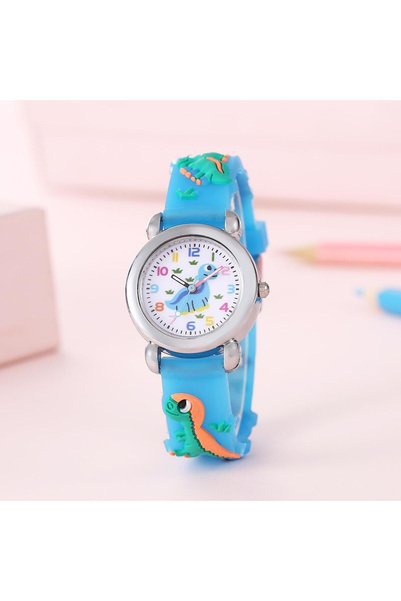 Choice Light blue Cute cartoon dinosaur student quartz electronic watch