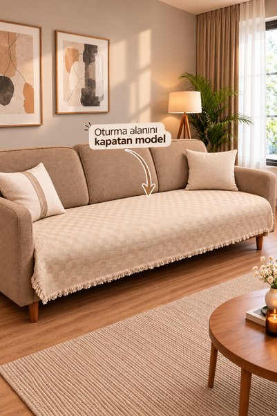 cmn home Cotton Bohemian Sofa Cover for Seating Area, Sofa Bed, Armchair Cove...