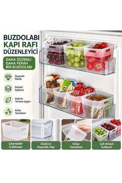 Amentes 1 Adet Buzdolabı & Kapak Içi Düzenleyici, Organizer (şeffaf)