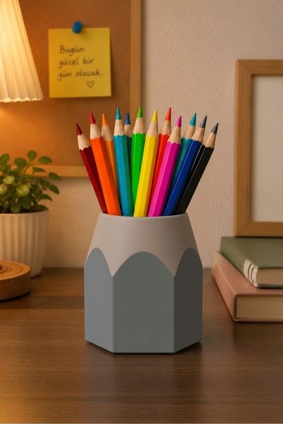 krh 3d print Pencil Case – with Colorful Pencil Design, Desktop Organizer,
