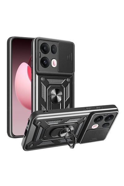 Aiyando Husa pentru Oppo Reno 13 Pro Ring Armor Kickstand Tough Rugged Cover ...