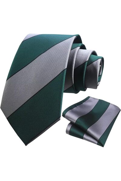 GENERAL Secdtie Men's Striped Tie Handkerchief Woven Classic Formal Necktie a...