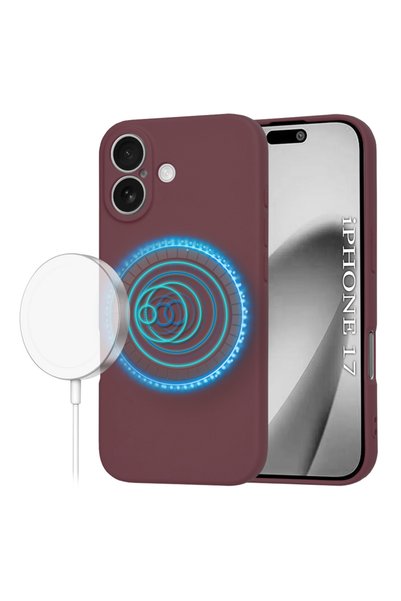Aiyando Husa pentru iPhone 17 Liquid Silicone cu MagSafe, subtire, captusita ...