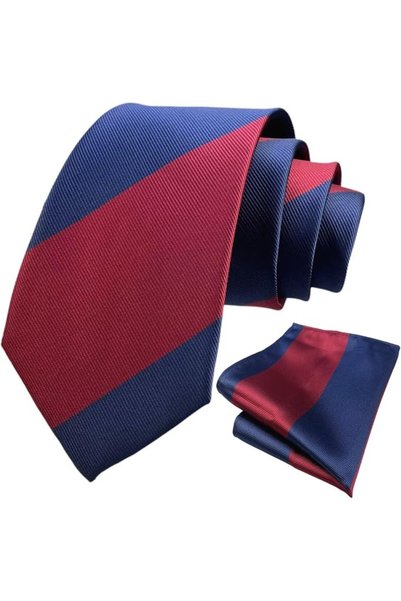 GENERAL Secdtie Men's Striped Tie Handkerchief Woven Classic Formal Necktie a...