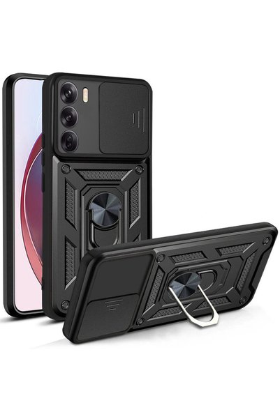 Aiyando Husa Oppo Reno 12 Pro cu inel Ring Armor Kickstand Tough Rugged cu pr...
