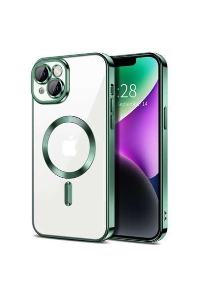 Aiyando Husa pentru iPhone 14 Plus cu MagSafe si protectie pentru lentile ant...