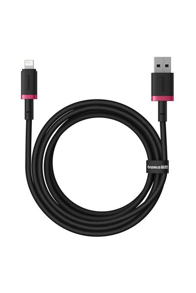 Aiyando Cablu de Date USB la Lightning 2.4A 2m - Baseus Dura - Negru