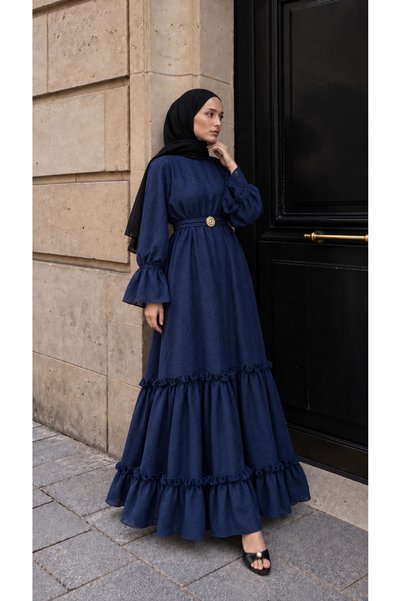 MISEY BOUTIQUE ÖZEL TASARIM KUAŞKLI ŞİFON ELBİSE