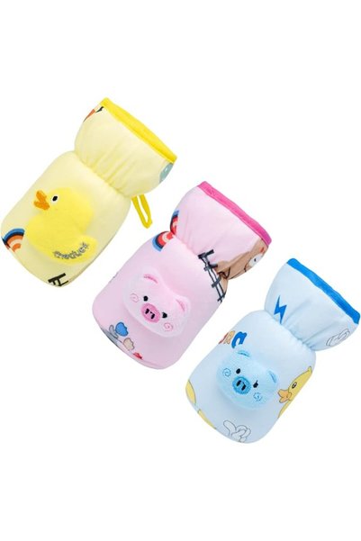The Little Lookers ®   غطاء زجاجة رضاعة للأطفال ناعم وقابل للتمدد مع حزام سهل...