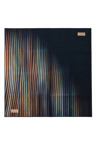 LA BOUTIQUE Μαντήλι Tivil Pure Silk 2613 A10 Μπλε ναυτικό με μοτίβο γραμμών