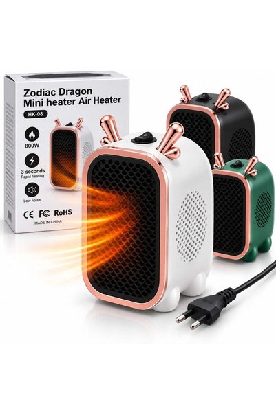 More Încălzitor electric 16x9x13cm, 800W, Încălzire PTC, 2 trepte, Protecție ...