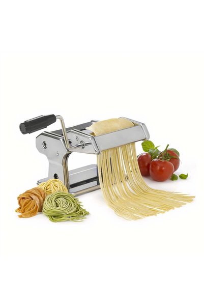 More Manual pasta maker 15x20x35cm, made of steel, with crank and 2 blades