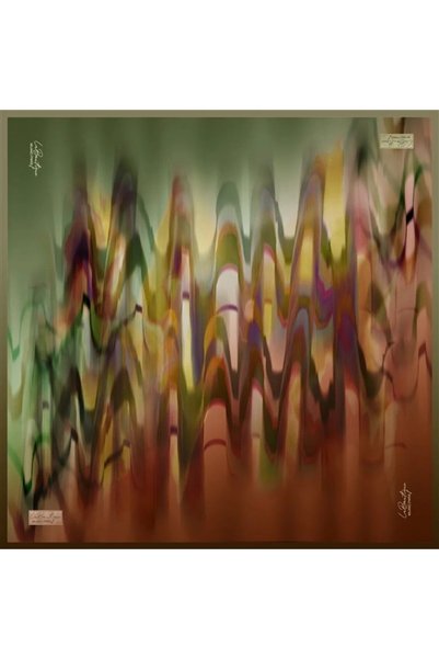 LA BOUTIQUE Pure Tivil Silk 2842 03 Green - Yellow Brush Pattern