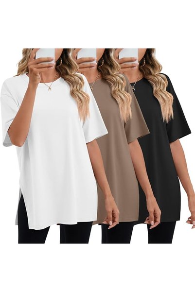 GENERAL قمصان رياضية نسائية فضفاضة من Huukeay Pack، قمصان قطنية بأكمام قصيرة ...