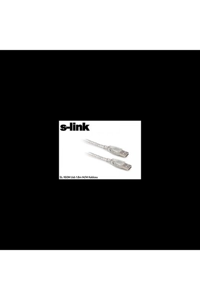 S-LINK Sl-160m, İki Ucu Erkek M/m Usb Kablosu, Usb To Usb 2.0 Kablo, 1.8mt