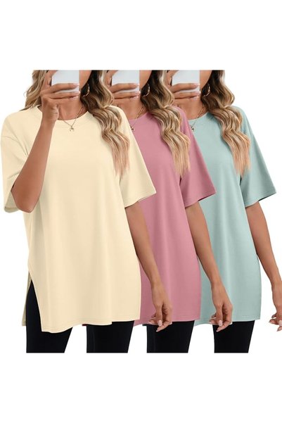 GENERAL قمصان رياضية نسائية فضفاضة من Huukeay Pack، قمصان قطنية بأكمام قصيرة ...