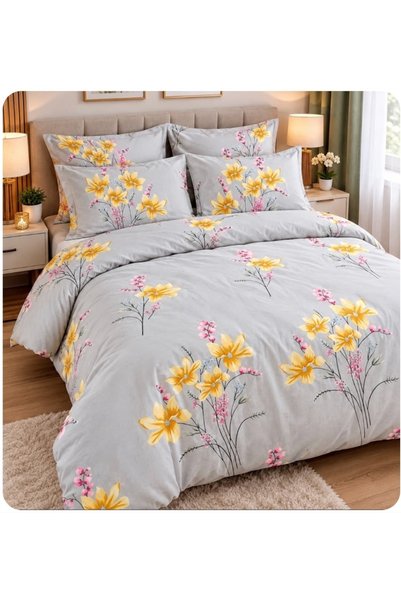 NicovicHomeDecor Lenjerie de pat din bumbac pentru pat matrimonial