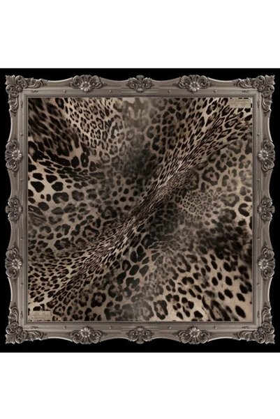 LA BOUTIQUE Saf Sura Silk 2825 01 Black Leopard Pattern