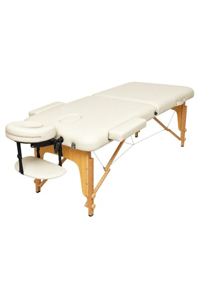 FONIX Relax Foldable and Portable Massage Table, 2 Zones, Wooden Frame, 5 cm ...