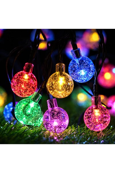 OEM Instalație solară bulb, 50 LED-uri, 6 metri, de exterior, multicolor
