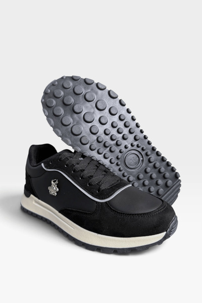 Jagulep Women's Sneaker Shoes Black - White