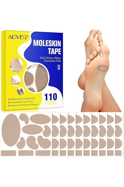 aliverystore شرائط مولسكين لاصقة لمنع ظهور البثور، لاصقات جلدية للقدمين والكع...