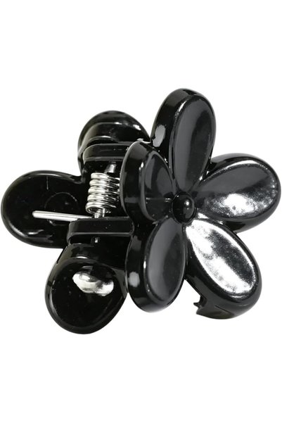 Generic Mini Black Flower Hair Claw Clip, Plastic